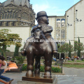 Famous garden fernando botero bronze man and horse sculpture
